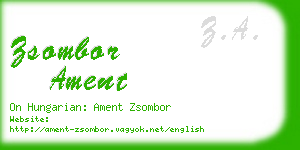zsombor ament business card